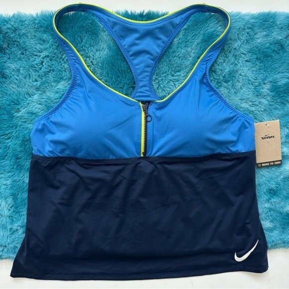 Nike Colorblock Racerback Tankini Top Size XXL Women - Picture 1 of 14